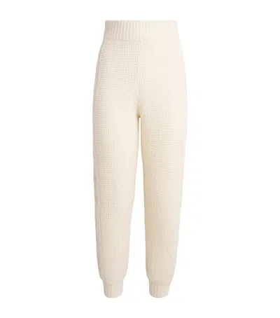 Perfect Moment Crystal Cable-knit Wool Tapered Pants In White