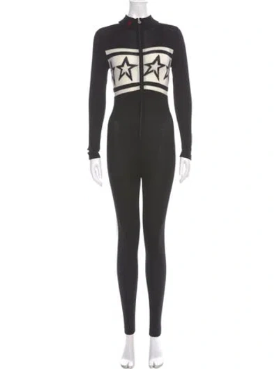 Pre-owned Perfect Moment Merino Wool Graphic Print Jumpsuit In Gray