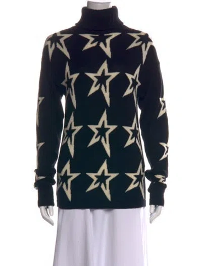 Pre-owned Perfect Moment Merino Wool Graphic Print Sweater In Black/neutrals