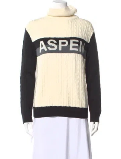 Pre-owned Perfect Moment Merino Wool Graphic Print Sweater In Multi