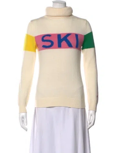 Pre-owned Perfect Moment Merino Wool Graphic Print Sweater In Multi