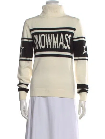 Pre-owned Perfect Moment Merino Wool Graphic Print Sweater W/ Tags In Neutral