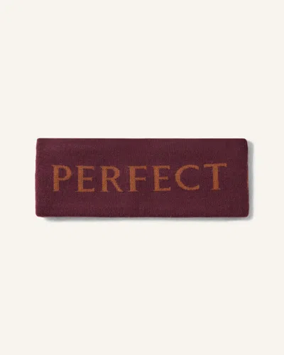 Perfect Moment Merino Wool Headband Onesize In Wine