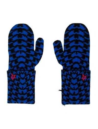 Pre-owned Perfect Moment Merino Wool Mittens  W/tags In Blue