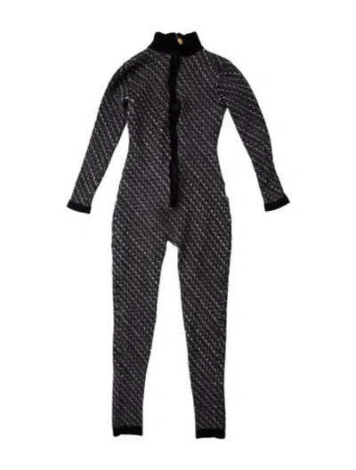 Pre-owned Perfect Moment Merino Wool Mock Neck Jumpsuit In Multi