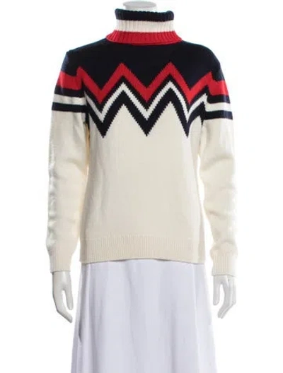 Pre-owned Perfect Moment Merino Wool Patterned Sweater In Neutral