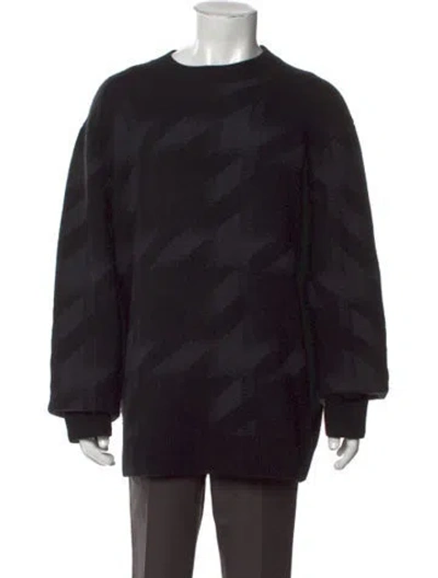Pre-owned Perfect Moment Merino Wool Printed Pullover In Black