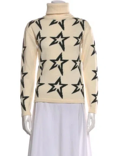 Pre-owned Perfect Moment Merino Wool Printed Sweater In Neutral