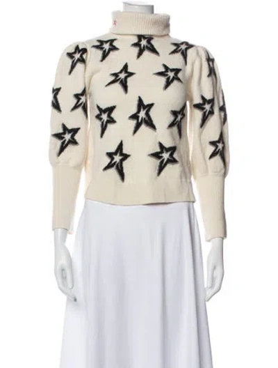 Pre-owned Perfect Moment Merino Wool Printed Sweater In Neutral