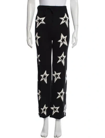Pre-owned Perfect Moment Merino Wool Printed Sweatpants In Black