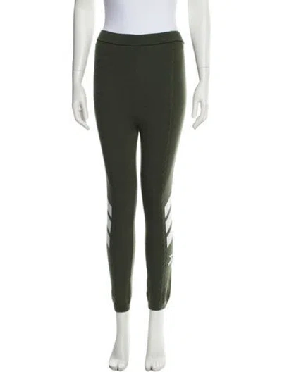 Pre-owned Perfect Moment Merino Wool Skinny Leg Pants In Green