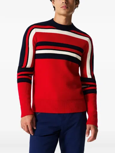 Perfect Moment Merino Wool Slalom Sweater In Red
