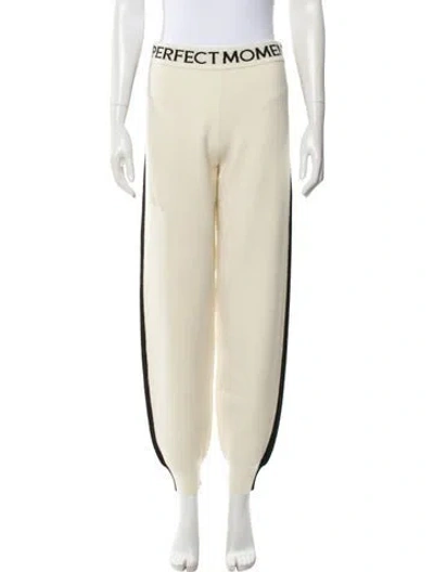 Pre-owned Perfect Moment Merino Wool Straight Leg Pants In Neutral