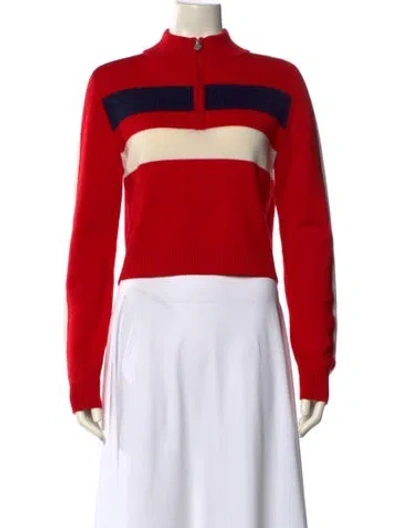 Pre-owned Perfect Moment Merino Wool Striped Sweater In Multi