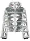 Perfect Moment Polar Flare Down Jacket Xs In Silver