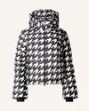 Perfect Moment Metallic Polar Flare Down Jacket L In Animal Print