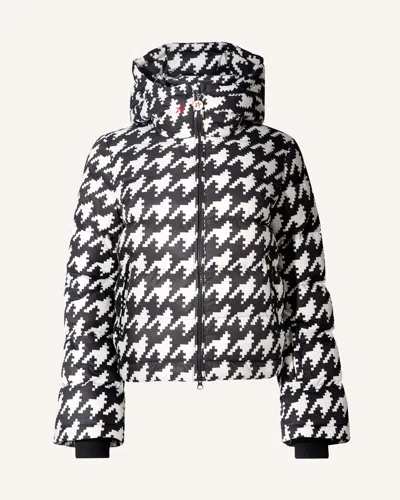 Perfect Moment Metallic Polar Flare Down Jacket L In Animal Print