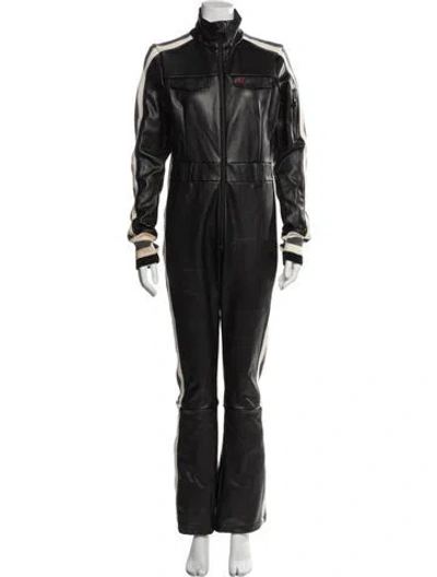 Pre-owned Perfect Moment Mock Neck Jumpsuit In Black