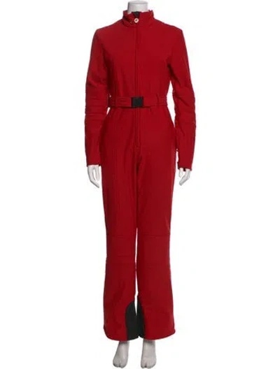 Pre-owned Perfect Moment Mock Neck Ski Suit In Red