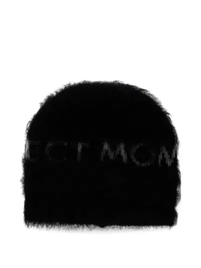 Perfect Moment Mohair Blend Logo Beanie In Black