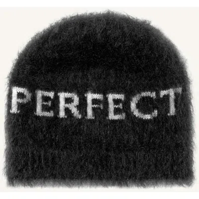Perfect Moment Mohair Blend Logo Beanie In Black