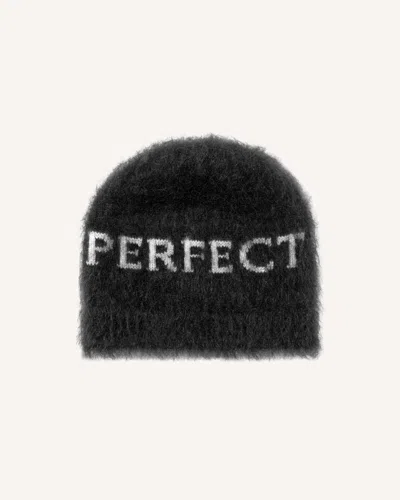 Perfect Moment Mohair Logo Beanie Onesize In Black