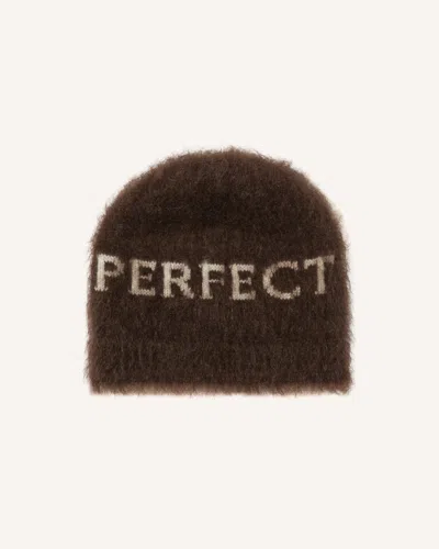 Perfect Moment Mohair Logo Beanie Onesize In Brown