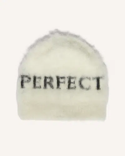 Perfect Moment Mohair Logo Beanie Onesize In White