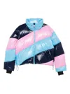 Perfect Moment Mojo Striped Down Ski Jacket In Multi