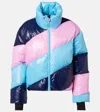 Perfect Moment Mojo Striped Down Ski Jacket In Multi