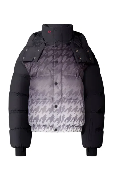PERFECT MOMENT MOMENT HOUNDSTOOTH DOWN SKI JACKET