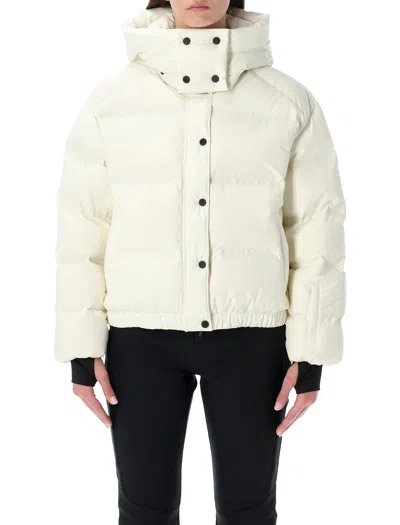 Perfect Moment Polar Flare Hooded Down Ski Jacket In White