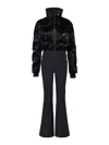 Perfect Moment Helen Embroidered Quilted Down Ski Suit In Negro