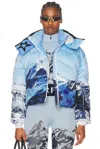 Perfect Moment Mountain Puffer Ski Jacket In Ski Lift Print
