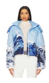 Perfect Moment Moutain Puffer Ski Jacket In Ski Lift Print
