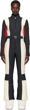 Perfect Moment Women's Jg Ski Suit, Ski One Piece, Jet Black & Snow White, Xl In Jet Black/snow White