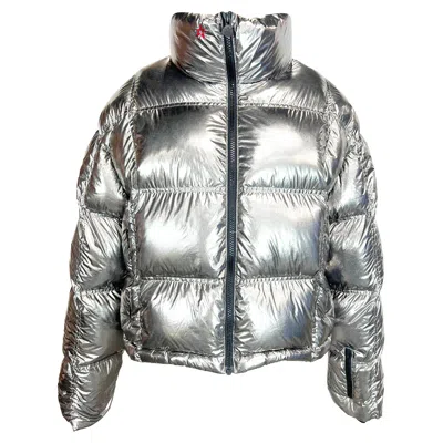 Perfect Moment Nevada Padded Jacket In Silver Nylon