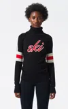 Perfect Moment Womens  Neve Turtleneck Wool Jumper In Black