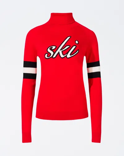 Perfect Moment Neve Merino Wool Sweater L In Red