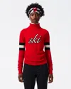 Perfect Moment Neve Merino Wool Sweater Xl In Red