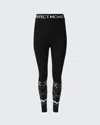 Perfect Moment Nordic Fair Isle Jacquard-knit Merino Wool Leggings In Black