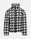 Perfect Moment Nuuk Puffer Down Jacket Y12 In Black-white-houndstooth-print