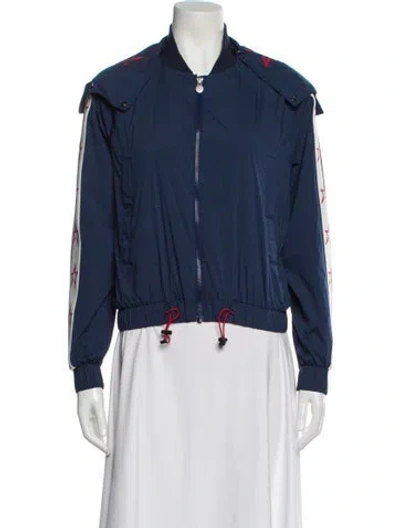 Pre-owned Perfect Moment Nylon Bomber Jacket In Blue