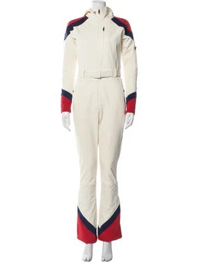 Pre-owned Perfect Moment Nylon Colorblock Pattern Ski Suit In Multicolor