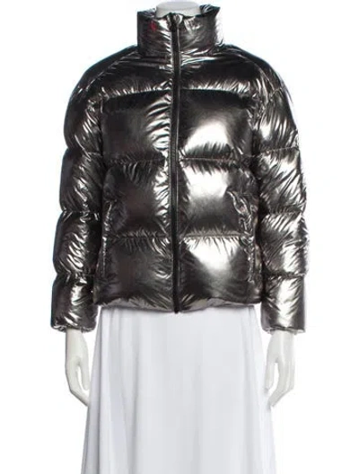 Pre-owned Perfect Moment Nylon Down Jacket In Gray