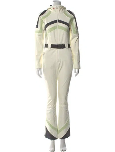 Pre-owned Perfect Moment Nylon Mock Neck Jumpsuit In Neutral