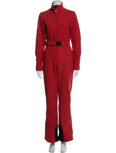 Pre-owned Perfect Moment Nylon Mock Neck Ski Suit In Red