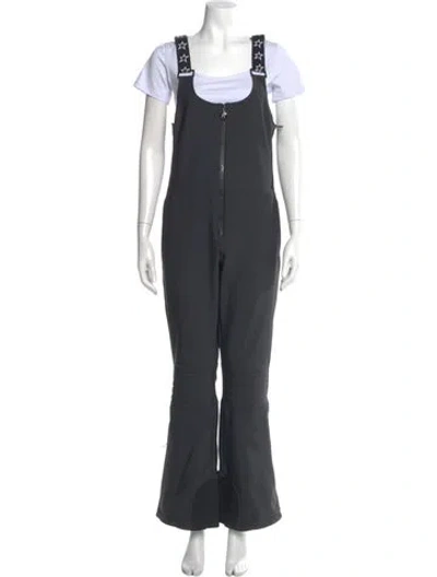 Pre-owned Perfect Moment Nylon Scoop Neck Jumpsuit In Gray