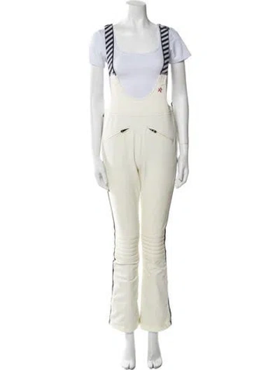 Pre-owned Perfect Moment Nylon Square Neckline Jumpsuit In White