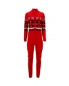 Perfect Moment One-piece Ski Jumpsuit In Red Wool In Red